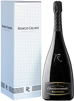 Вино игристое Белое Экстра Брют Ronco Calino Centoventi Franciacorta Extra Brut Riserva in gift box 2010 1,5 л фото