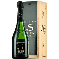 Вино игристое Белое Брют Salon Le Menil S Blanc de Blancs Brut Champagne in wooden box 2013 0,75 л фото