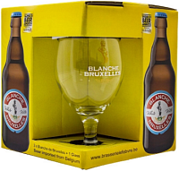 Пиво Светлое Lefebvre Blanche de Bruxelles set of 3 bottles & 1 glass in gift box 0,33 л фото