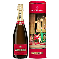 Вино игристое Белое Брют Piper-Heidsieck Brut Champagne in tube Marilyn Monroe 2021 0,75 л фото