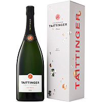 Вино игристое Белое Брют Taittinger Reserve Brut Champagne in gift box 1,5 л фото