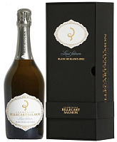 Вино игристое Белое Экстра Брют Billecart-Salmon Cuvee Louis Blanc de Blancs Champagne in gift box 2012 0,75 л фото