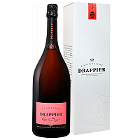 Вино игристое Розовое Брют Drappier Rose Brut Champagne in gift box 1,5 л фото