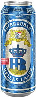 Пиво Светлое Hofbrauhaus Helles Lager in can 0,5 л фото