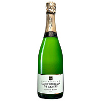 Вино игристое Белое Брют Saint Germain de Crayes Blanc de Blancs Brut Champagne in gift box 0,75 л фото