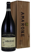 Вино Красное Сухое Tenuta Santa Maria Amarone della Valpolicella Classico Riserva in wooden box 2019 1,5 л фото