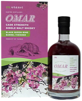 Виски Omar Cask Strength Single Malt Black Queen Wine Barrel Finished in gift box 0,7 л фото