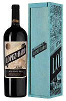 Вино Красное Сухое Hacienda Lopez de Haro Reserva in wooden box 2018 1,5 л фото